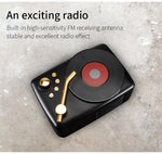 レトロスタイル、高感度内蔵FM受信アンテナ、長期航海用、T12（ブラック）