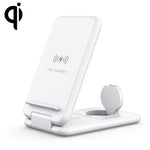 15W 3イン1 折りたたみ式 Qi 急速ワイヤレス充電ステーション 電話ホルダー iPhone & iWatch & AirPods対応