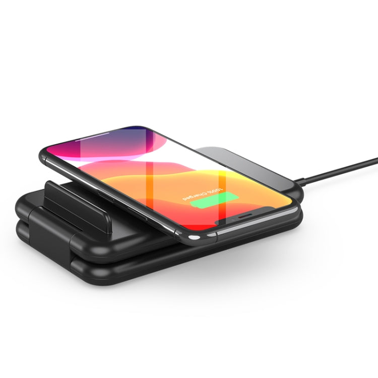 15W 3イン1 折りたたみ式 Qi 急速ワイヤレス充電ステーション 電話ホルダー iPhone & iWatch & AirPods対応