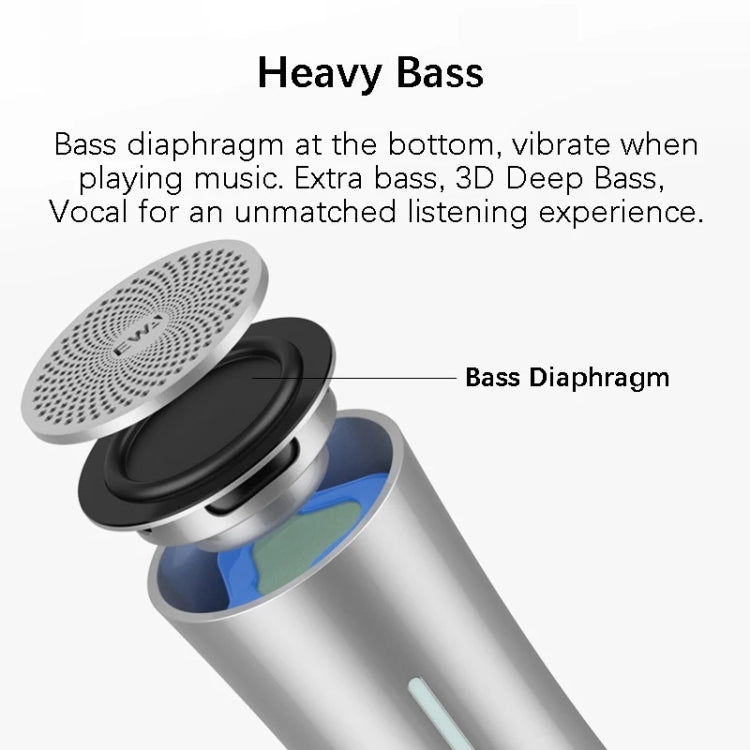 EWA A115 ポータブルメタル Bluetoothスピーカー 105時間パワー ハイファイステレオ アウトドアサブウーファー