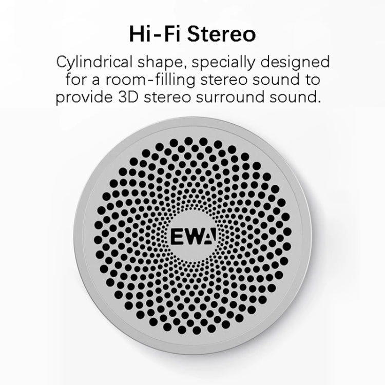 EWA A115 ポータブルメタル Bluetoothスピーカー 105時間パワー ハイファイステレオ アウトドアサブウーファー