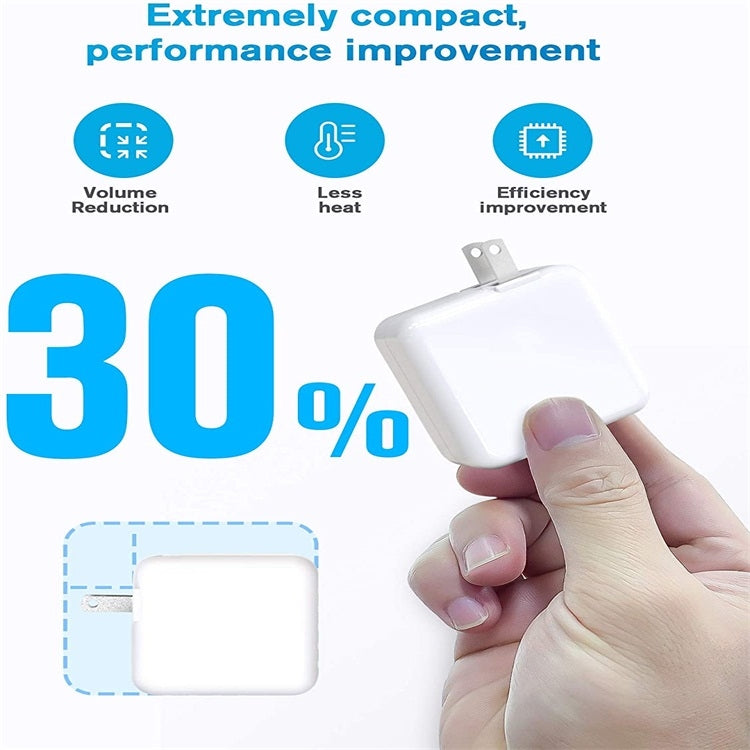 30W USB-C / Type-Cノートパソコン用ポータブル電源アダプター 1.8m USB-C / Type-C to USB-C / Type-C充電ケーブル付き、30W USプラグ、30W EUプラグ、30W UKプラグ、30W AUプラグ