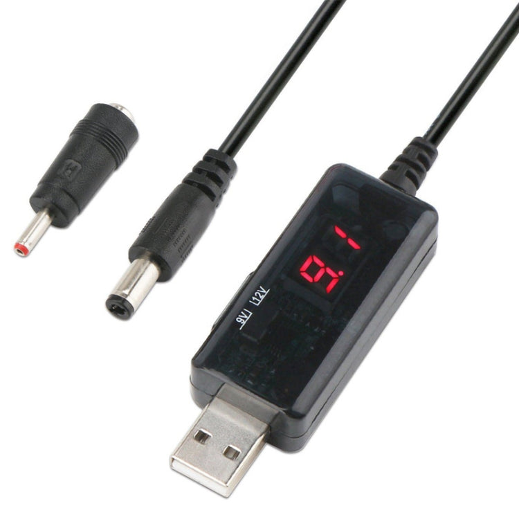 KWS-912V USB ブーストコンバーター DC 5V から 9V 12V コンバーターケーブル + 3.5x1.35mm プラグセット、5V から 9V / 12V