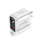 F002C QC3.0 USB + USB 2.0 高速充電器 LEDデジタルディスプレイ付き 携帯電話・タブレット用、USプラグ