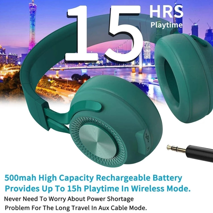 Fingertime P1 ワイヤレス Bluetooth 5.0 ステレオ ソフトレザーイヤーマフ 折りたたみヘッドセット 内蔵マイク付き PC / 携帯電話対応