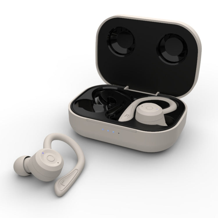 T20 TWS Bluetooth フック付き ワイヤレススポーツヘッドホン 充電ケース付き IPX6 防水 ノイズキャンセリングイヤホン