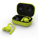 T20 TWS Bluetooth フック付き ワイヤレススポーツヘッドホン 充電ケース付き IPX6 防水 ノイズキャンセリングイヤホン