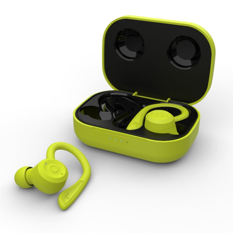 T20 TWS Bluetooth フック付き ワイヤレススポーツヘッドホン 充電ケース付き IPX6 防水 ノイズキャンセリングイヤホン