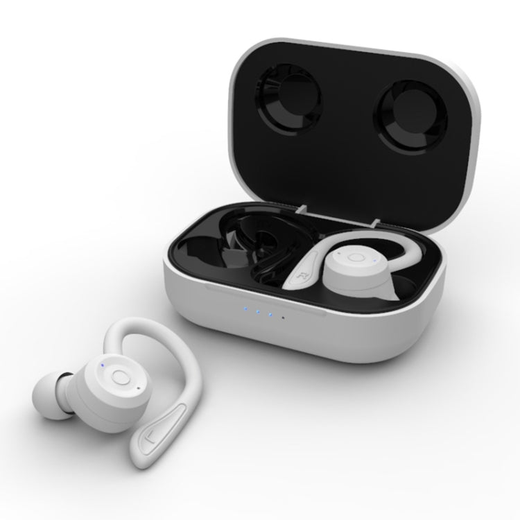 T20 TWS Bluetooth フック付き ワイヤレススポーツヘッドホン 充電ケース付き IPX6 防水 ノイズキャンセリングイヤホン