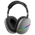 AKZ MAX10 ヘッドマウント RGB ワイヤレス Bluetooth 音楽ヘッドセット マイク付き、TFカード対応