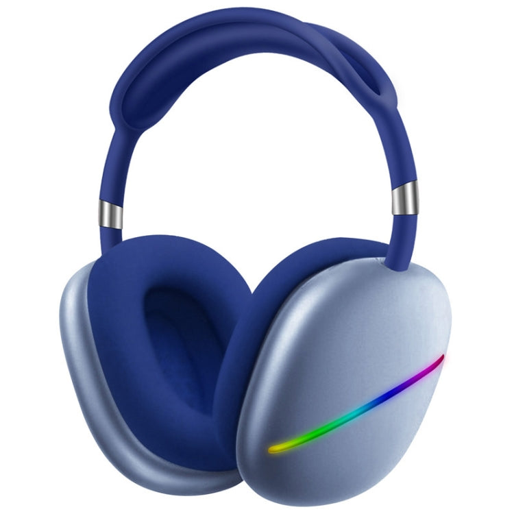 AKZ MAX10 ヘッドマウント RGB ワイヤレス Bluetooth 音楽ヘッドセット マイク付き、TFカード対応