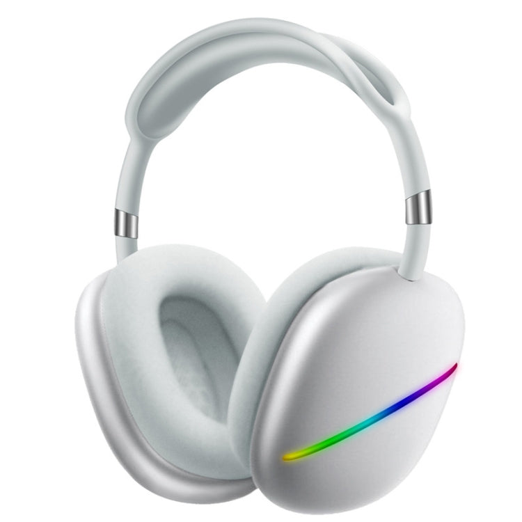 AKZ MAX10 ヘッドマウント RGB ワイヤレス Bluetooth 音楽ヘッドセット マイク付き、TFカード対応