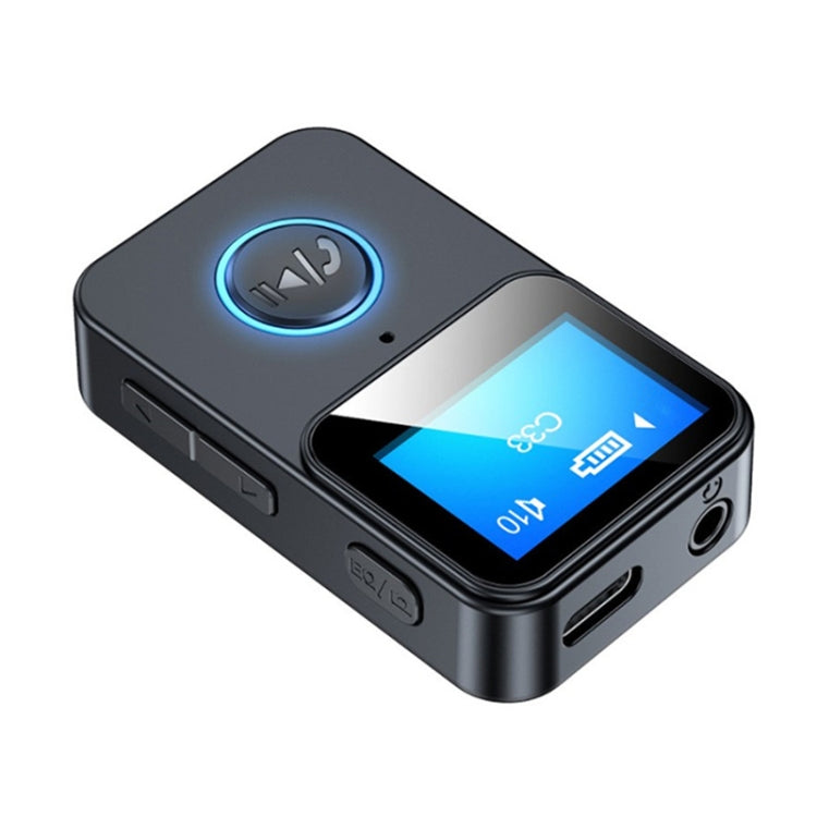 C33 Bluetooth 5.0オーディオレシーバー兼トランスミッター 携帯MP3プレーヤー LCDディスプレイ付き リモコン・カメラ対応