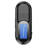 T17 USB Bluetooth 5.0レシーバー兼トランスミッター 2-in-1オーディオアダプター LCDディスプレイ付き PC・テレビ・カー用 3.5mm AUX、v5.0