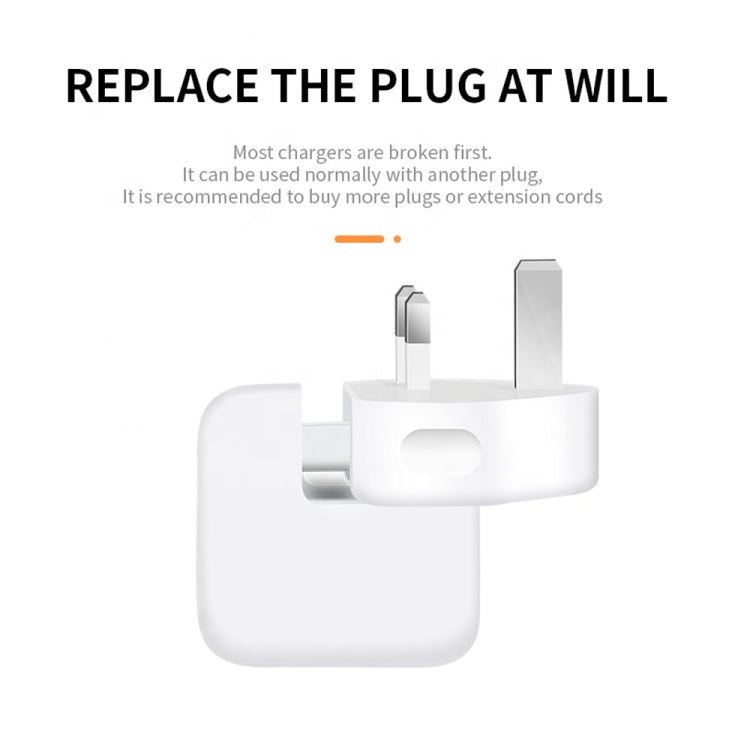 2個セット XJ01 iPad 10W 12W充電器＆MacBookシリーズ充電器用電源アダプター、英国プラグ、英国プラグ