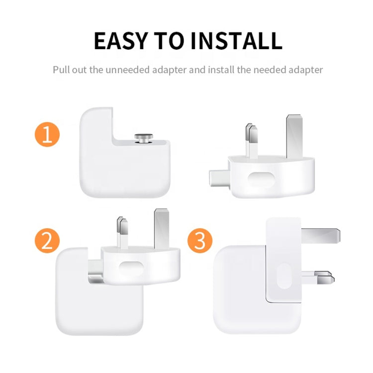 2個セット XJ01 iPad 10W 12W充電器＆MacBookシリーズ充電器用電源アダプター、英国プラグ、英国プラグ
