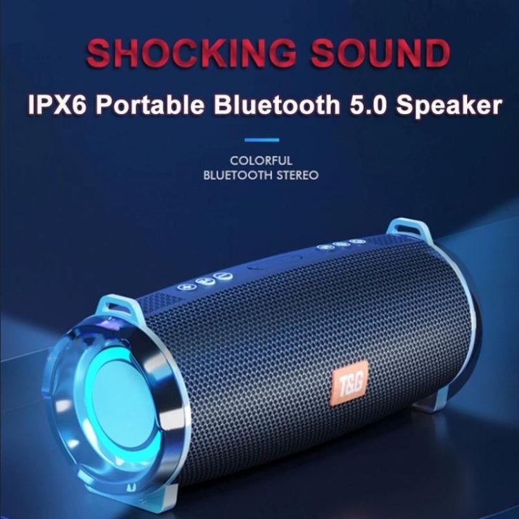 T&G TG192 LED点滅ライト ポータブルワイヤレスバス 3Dステレオ Bluetoothスピーカー FM/TFカード/USB対応