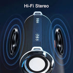 T&G TG192 LED点滅ライト ポータブルワイヤレスバス 3Dステレオ Bluetoothスピーカー FM/TFカード/USB対応