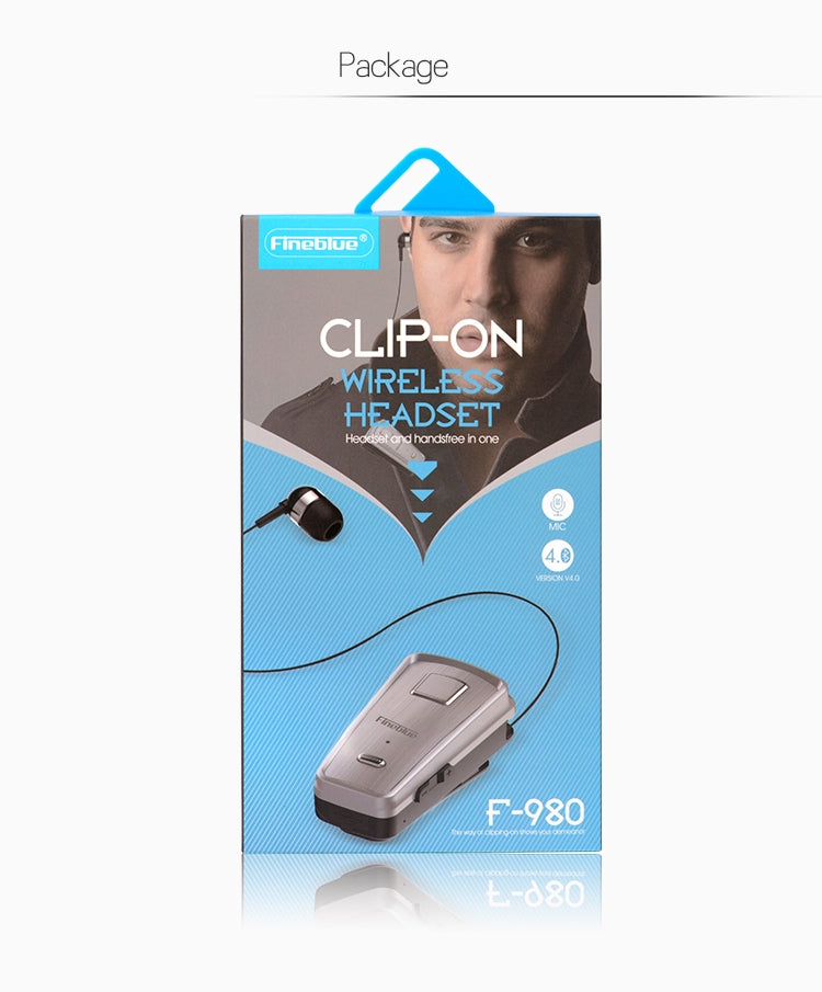 F980 CSR4.1 伸縮ケーブル 呼び出し振動リマインダー 防盗 Bluetoothヘッドセット、ホワイト