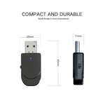 KN330 2-in-1 USB Bluetooth 5.0アダプター ワイヤレスレシーバー兼トランスミッター コンピューター・テレビ・カー用