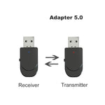 KN330 2-in-1 USB Bluetooth 5.0アダプター ワイヤレスレシーバー兼トランスミッター コンピューター・テレビ・カー用