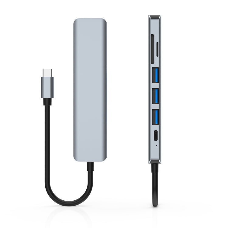 7-in-1 HDMI+SD/TF+USB2.0x2+USB3.0+PD to Type-C ハブドッキングステーション、7-in-1 ステーション