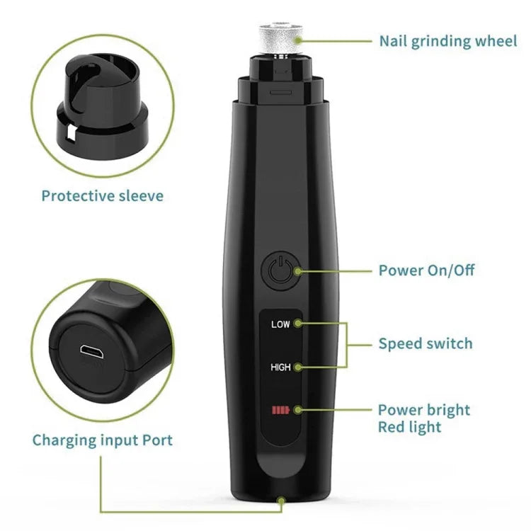 電動犬用爪グラインダー USB充電式 ペット用痛みなし爪切り, 爪グラインダー