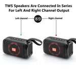T&G TG193 ポータブル Bluetoothスピーカー LEDライト 防水 アウトドアサブウーファー TFカード/FMラジオ/AUX対応
