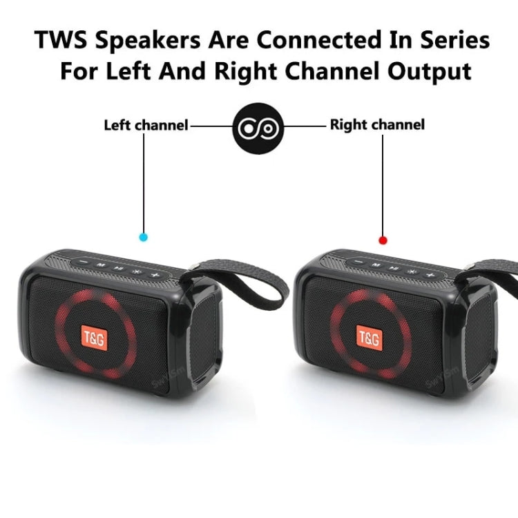 T&G TG193 ポータブル Bluetoothスピーカー LEDライト 防水 アウトドアサブウーファー TFカード/FMラジオ/AUX対応