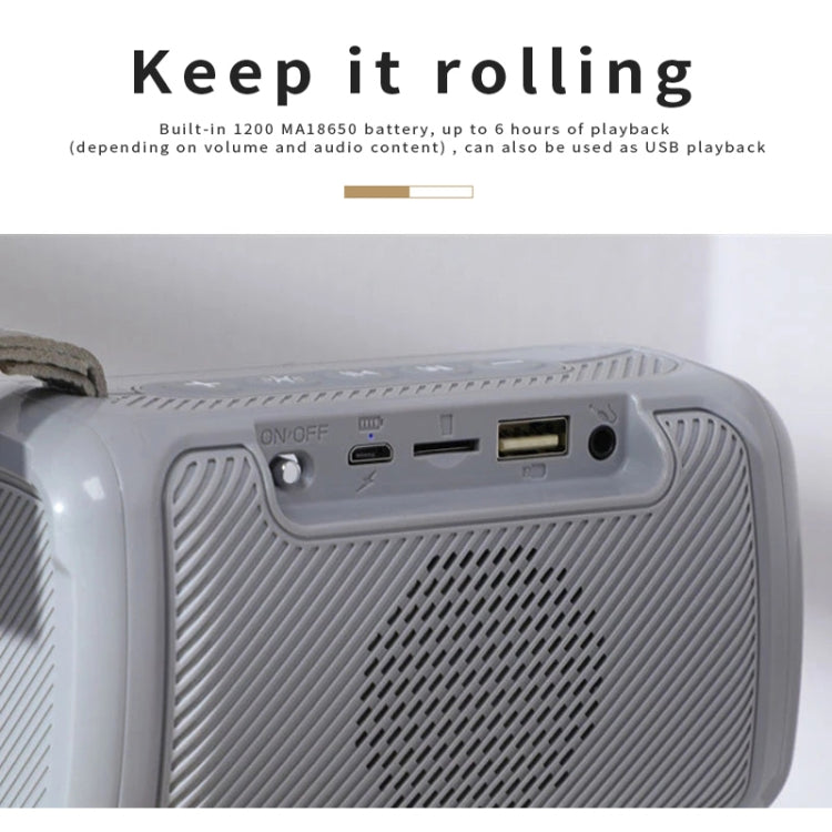 T&G TG193 ポータブル Bluetoothスピーカー LEDライト 防水 アウトドアサブウーファー TFカード/FMラジオ/AUX対応