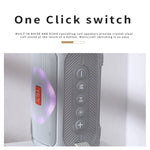 T&G TG193 ポータブル Bluetoothスピーカー LEDライト 防水 アウトドアサブウーファー TFカード/FMラジオ/AUX対応