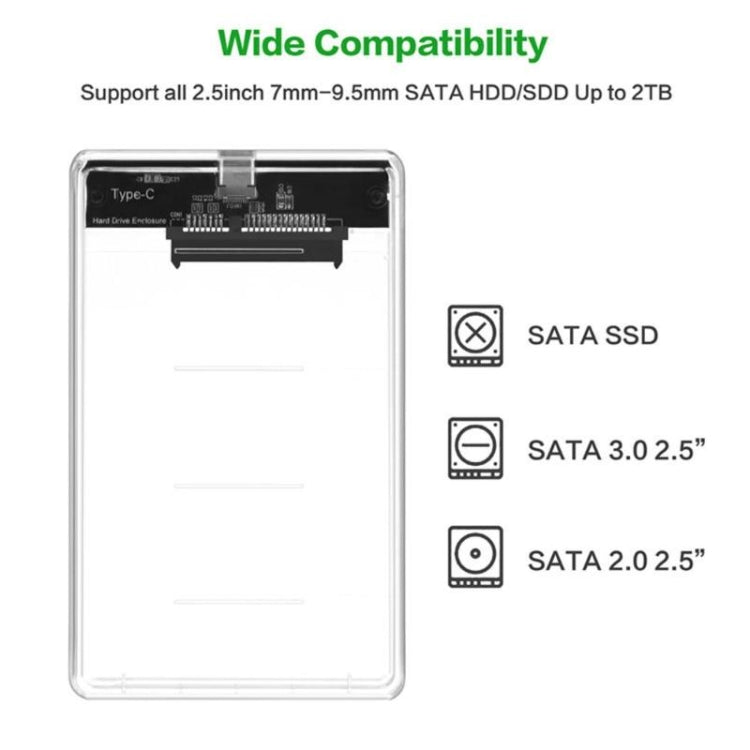 2.5インチ SATA to USB 3.1 Gen 2 ポータブルエンクロージャー