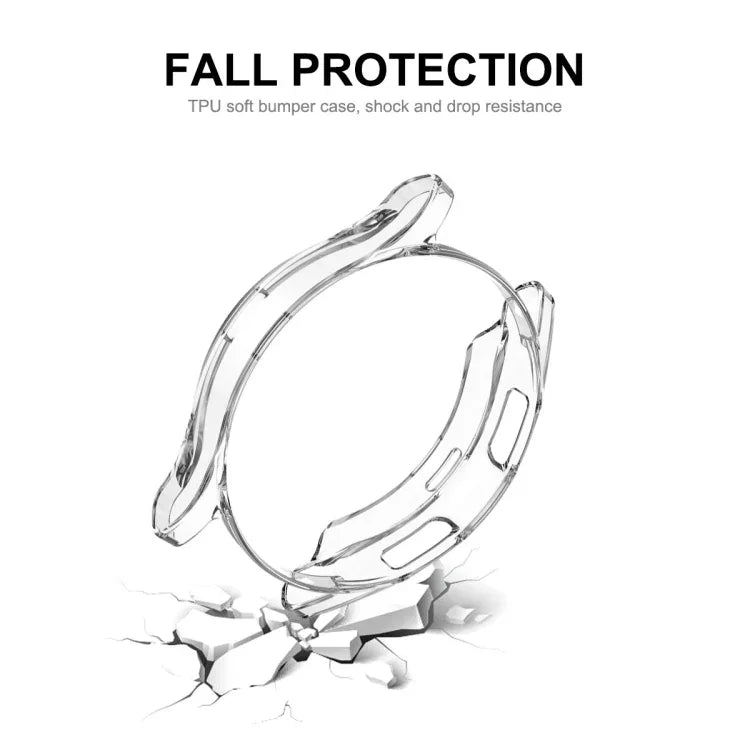 ENKAY Hat-Prince フルカバレッジ 透明ソフトケース TPU HD クリアカバー + 強化ガラスプロテクター、Samsung Galaxy Watch4 Classic 42mm 用、Samsung Watch4 Classic 46mm 用