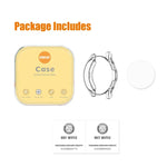 ENKAY Hat-Prince フルカバレッジ 透明ソフトケース TPU HD クリアカバー + 強化ガラスプロテクター、Samsung Galaxy Watch4 Classic 42mm 用、Samsung Watch4 Classic 46mm 用