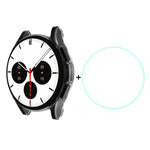 ENKAY Hat-Prince フルカバレッジ 透明ソフトケース TPU HD クリアカバー + 強化ガラスプロテクター、Samsung Galaxy Watch4 Classic 42mm 用、Samsung Watch4 Classic 46mm 用