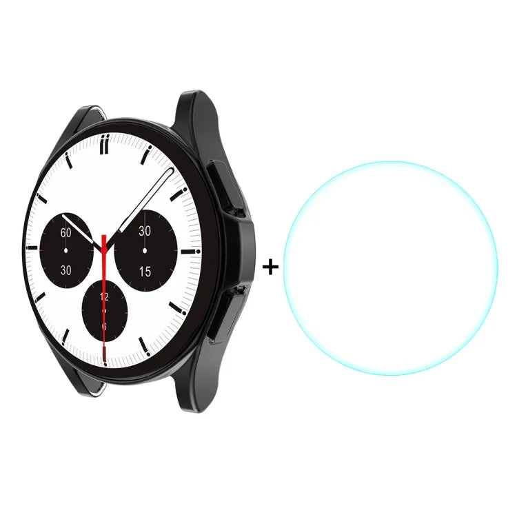 ENKAY Samsung Galaxy Watch4 Classic 42mm 用 ENKAY Hat-Prince フルカバレッジ 電気めっきソフトケース TPU HD クリアカバー + 強化ガラスプロテクター、Samsung Galaxy Watch4 Classic 42mm 用