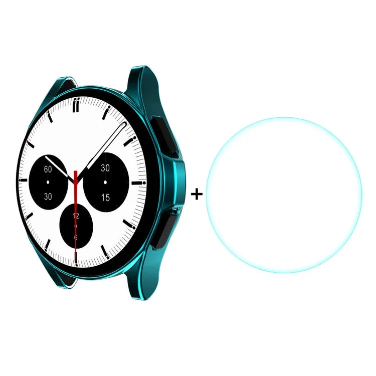 ENKAY Samsung Galaxy Watch4 Classic 42mm 用 ENKAY Hat-Prince フルカバレッジ 電気めっきソフトケース TPU HD クリアカバー + 強化ガラスプロテクター、Samsung Galaxy Watch4 Classic 42mm 用