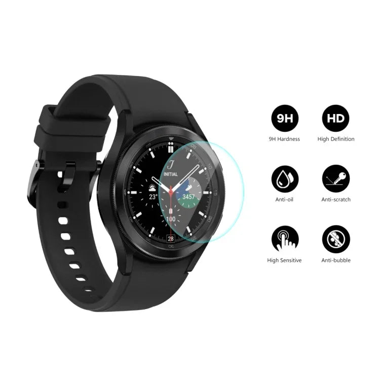 Samsung Galaxy Watch4 Classic 42mm 用 ENKAY Hat-Prince 0.2mm 9H 2.15D 曲面エッジ 強化ガラススクリーンプロテクター 時計フィルム、1枚、2枚、5枚、10枚