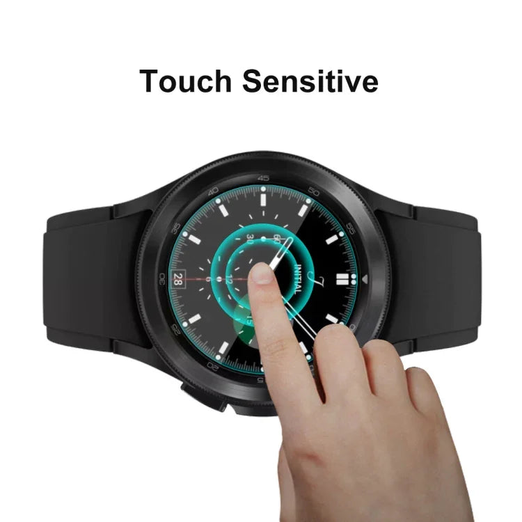Samsung Galaxy Watch4 Classic 42mm 用 ENKAY Hat-Prince 0.2mm 9H 2.15D 曲面エッジ 強化ガラススクリーンプロテクター 時計フィルム、1枚、2枚、5枚、10枚