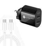 40W デュアルポート PD / Type-C 高速充電器 Type-C to Type-Cデータケーブル付き、UKプラグ + Type-C to Type-Cケーブル