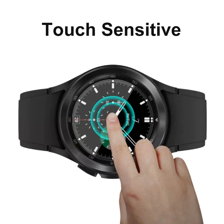 Samsung Galaxy Watch4 Classic 46mm 用 ENKAY Hat-Prince フルスクリーンカバレッジ 反り返りなしエッジ TPU ソフトフィルム、1枚、2枚