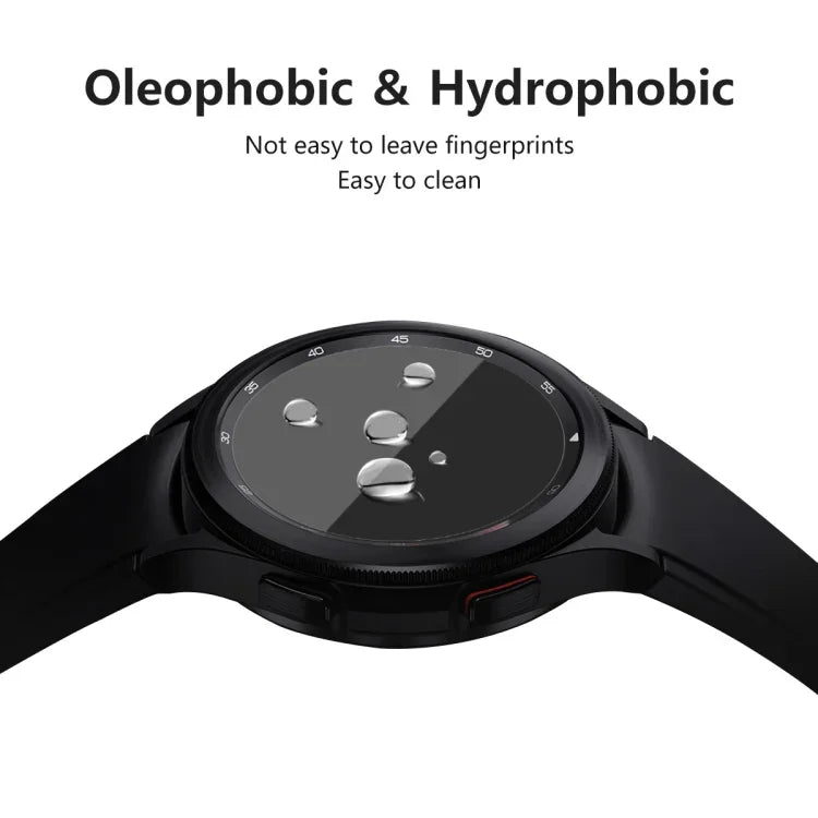 Samsung Galaxy Watch4 Classic 46mm 用 ENKAY Hat-Prince フルスクリーンカバレッジ 反り返りなしエッジ TPU ソフトフィルム、1枚、2枚