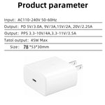 M135 45W USB-C / Type-Cポート高速充電器、USプラグ