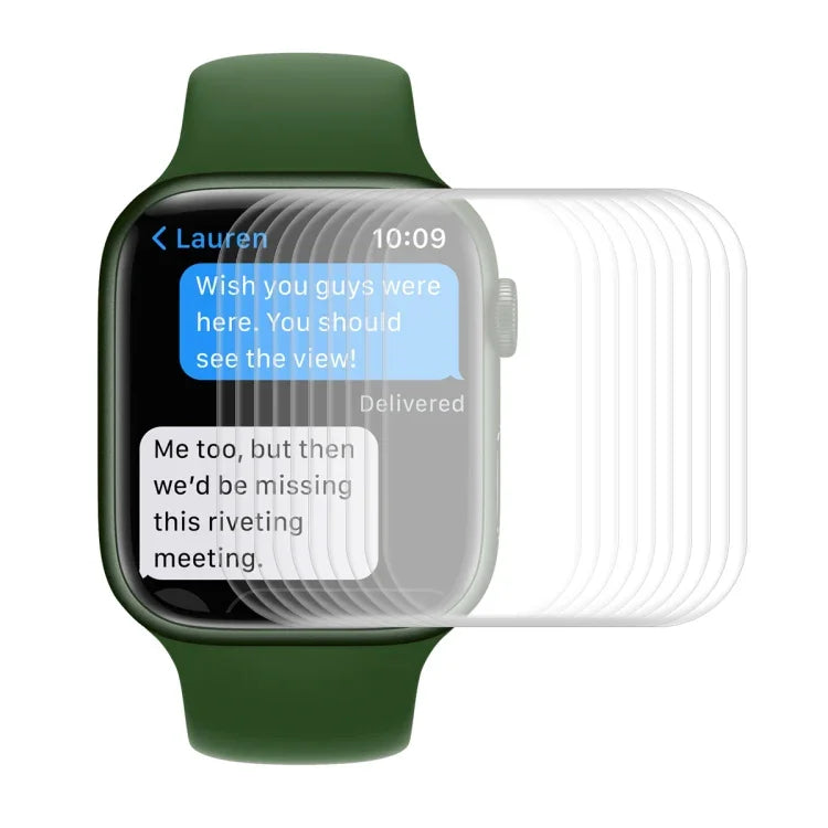 Apple Watch Series 9 / 8 / 7 41mm用 ENKAY Hat-Prince ケースフレンドリー3DフルスクリーンPETカーブドホットベンディングHDスクリーンプロテクターフィルム、1枚 Apple Watch Series 7 41mm用、2枚 Apple Watch Series 7 41mm用、5枚 Apple Watch Series 7 41mm用