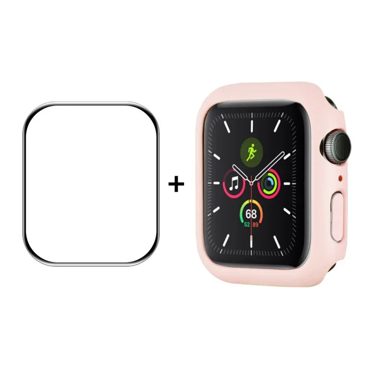 Apple Watch Series 7 45mm用 ENKAY Hat-Prince PCフレーム + フルカバレッジPMMA HDスクリーンプロテクターフィルム