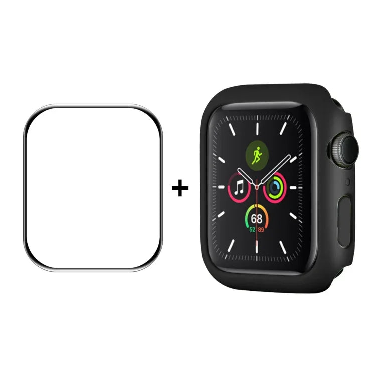 Apple Watch Series 7 45mm用 ENKAY Hat-Prince PCフレーム + フルカバレッジPMMA HDスクリーンプロテクターフィルム