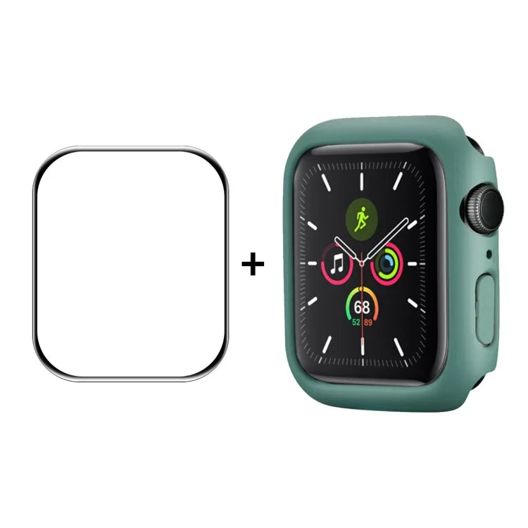 Apple Watch Series 7 45mm用 ENKAY Hat-Prince PCフレーム + フルカバレッジPMMA HDスクリーンプロテクターフィルム
