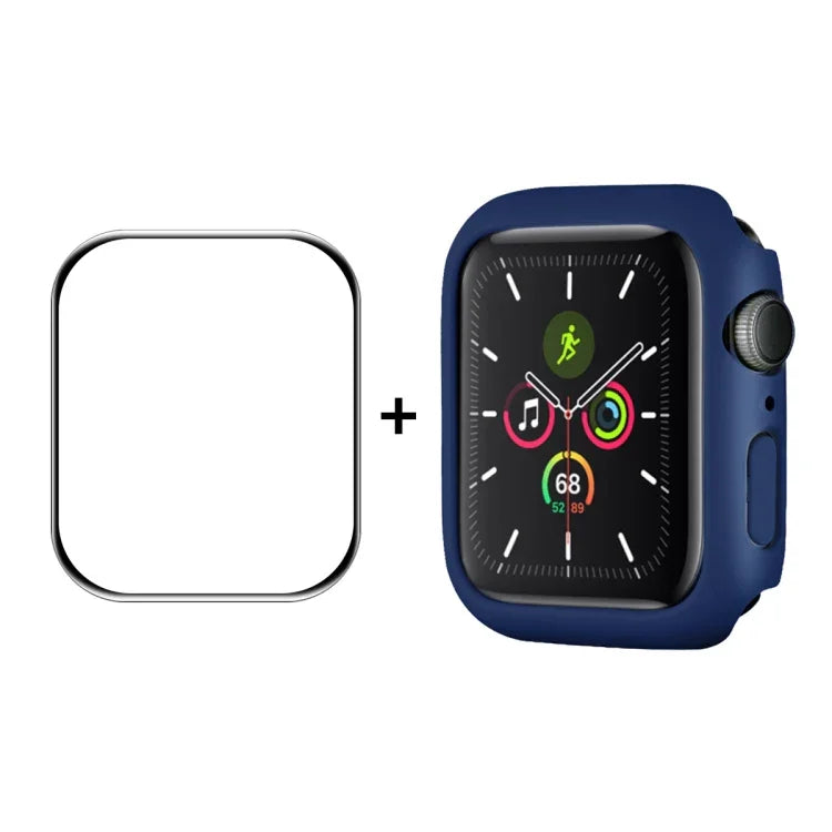 Apple Watch Series 7 45mm用 ENKAY Hat-Prince PCフレーム + フルカバレッジPMMA HDスクリーンプロテクターフィルム