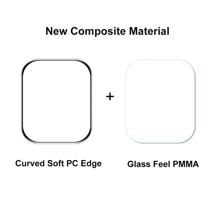 Apple Watch Series 7 45mm用 ENKAY Hat-Prince PCフレーム + フルカバレッジPMMA HDスクリーンプロテクターフィルム