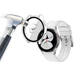ENKAY Hat-Prince フルカバレッジ PCフレーム + 強化ガラスプロテクター 複合ケース Samsung Galaxy Watch4 40mm 用
